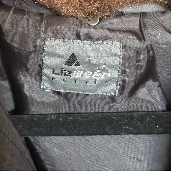 VINTAGE 90s Lizwear Liz Claiborne Bomber Jacket, Black Aviator • Medium Petite - Picture 5 of 7